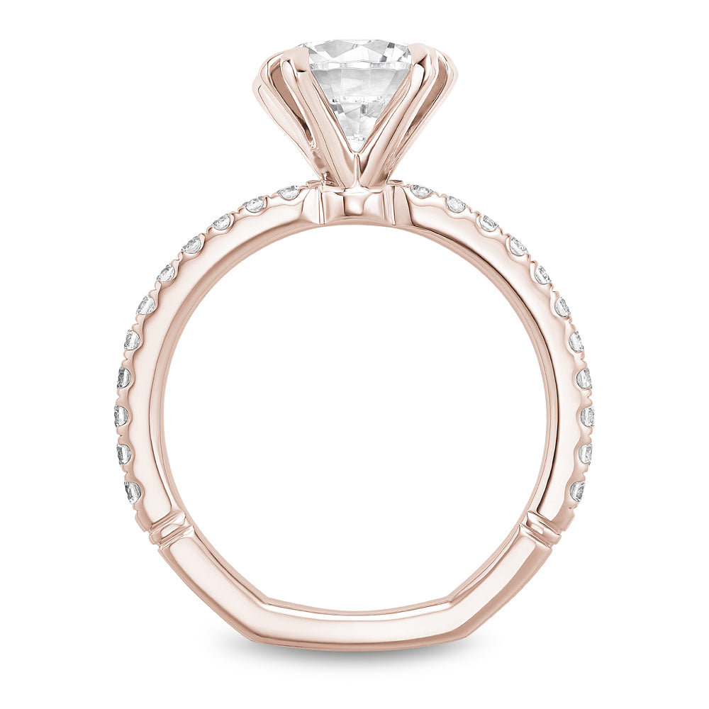 Noam Carver Engagement Ring Rose 14k Gold With 22 RD TCW 0.31ct