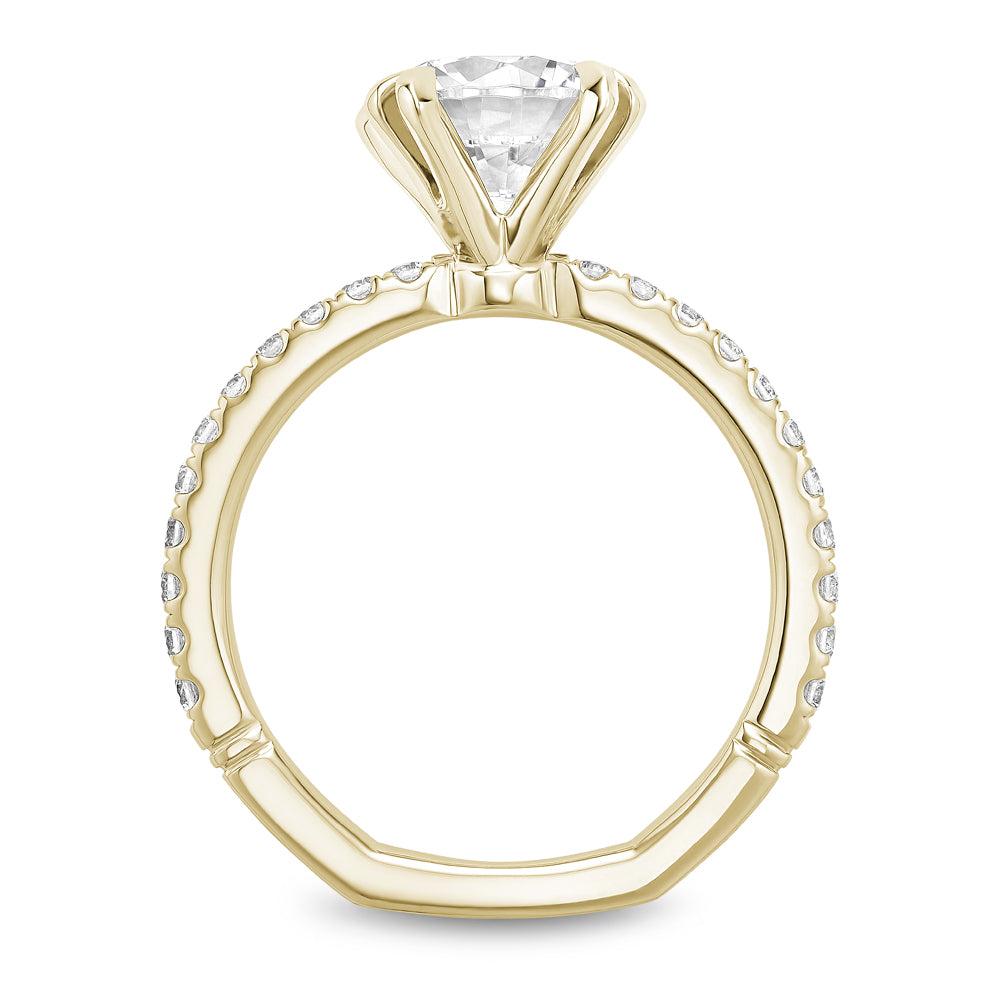 Noam Carver Engagement Ring Yellow 14k Gold With 22 RD TCW 0.31ct