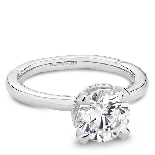 Noam Carver Engagement Ring Platinum With 22 RD TCW 0.11ct