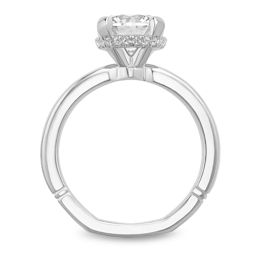 Noam Carver Engagement Ring Platinum With 22 RD TCW 0.11ct