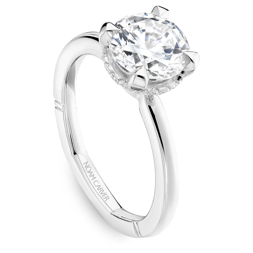 Noam Carver Engagement Ring Platinum With 22 RD TCW 0.11ct