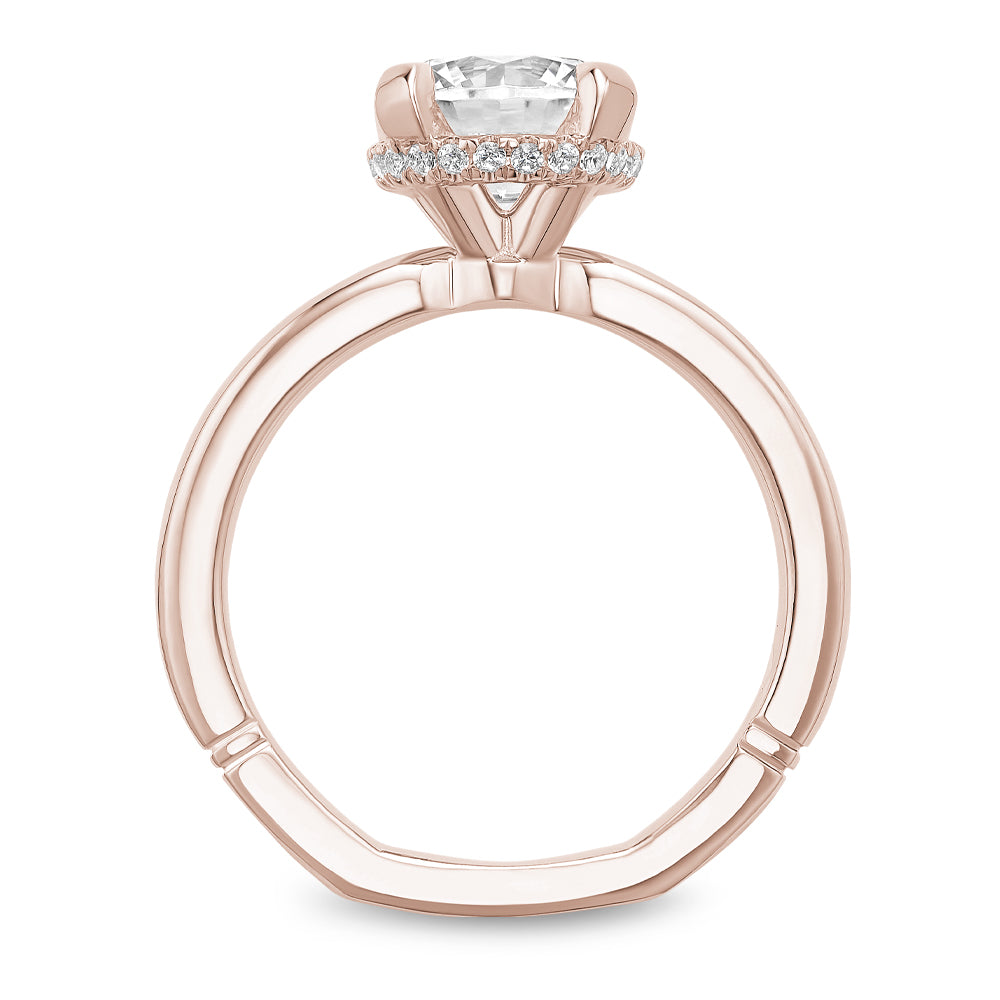 Noam Carver Engagement Ring Rose 14k Gold With 22 RD TCW 0.11ct