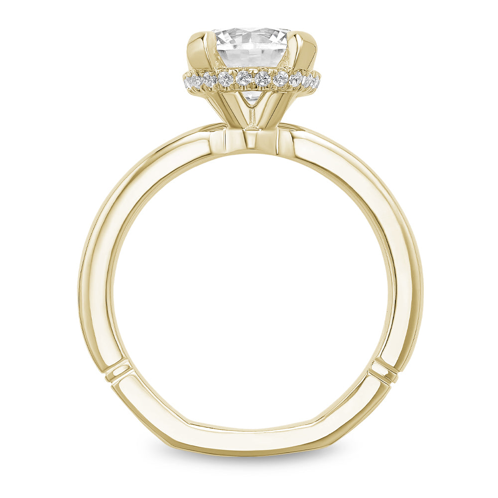 Noam Carver Engagement Ring Yellow 18k Gold With 22 RD TCW 0.11ct