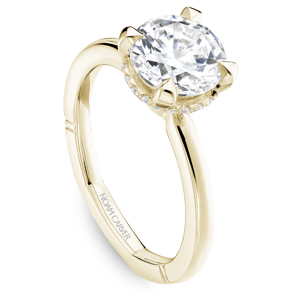 Noam Carver Engagement Ring Yellow 18k Gold With 22 RD TCW 0.11ct