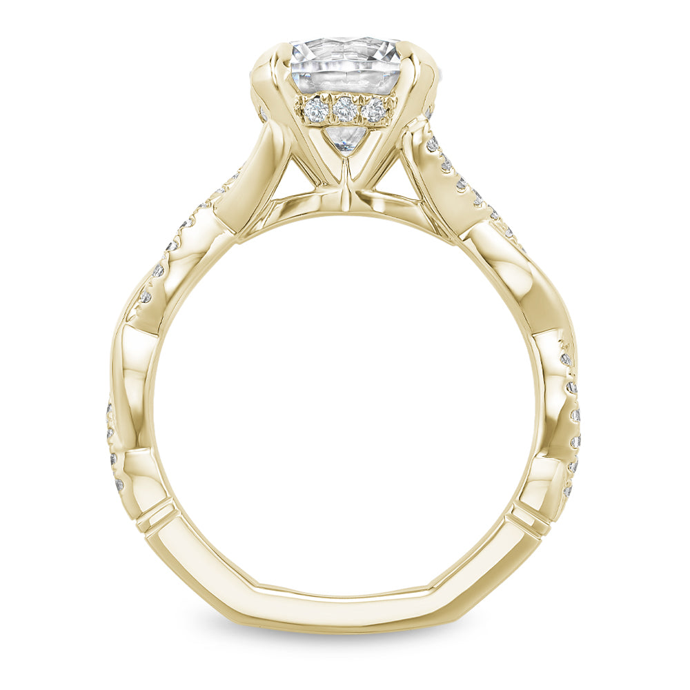 Noam Carver Engagement Ring Yellow 14k Gold With 42 RD TCW 0.21ct
