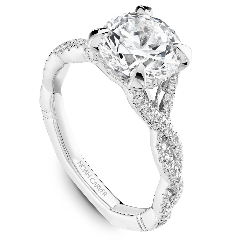 Noam Carver Engagement Ring Platinum With 66 RD TCW 0.32ct