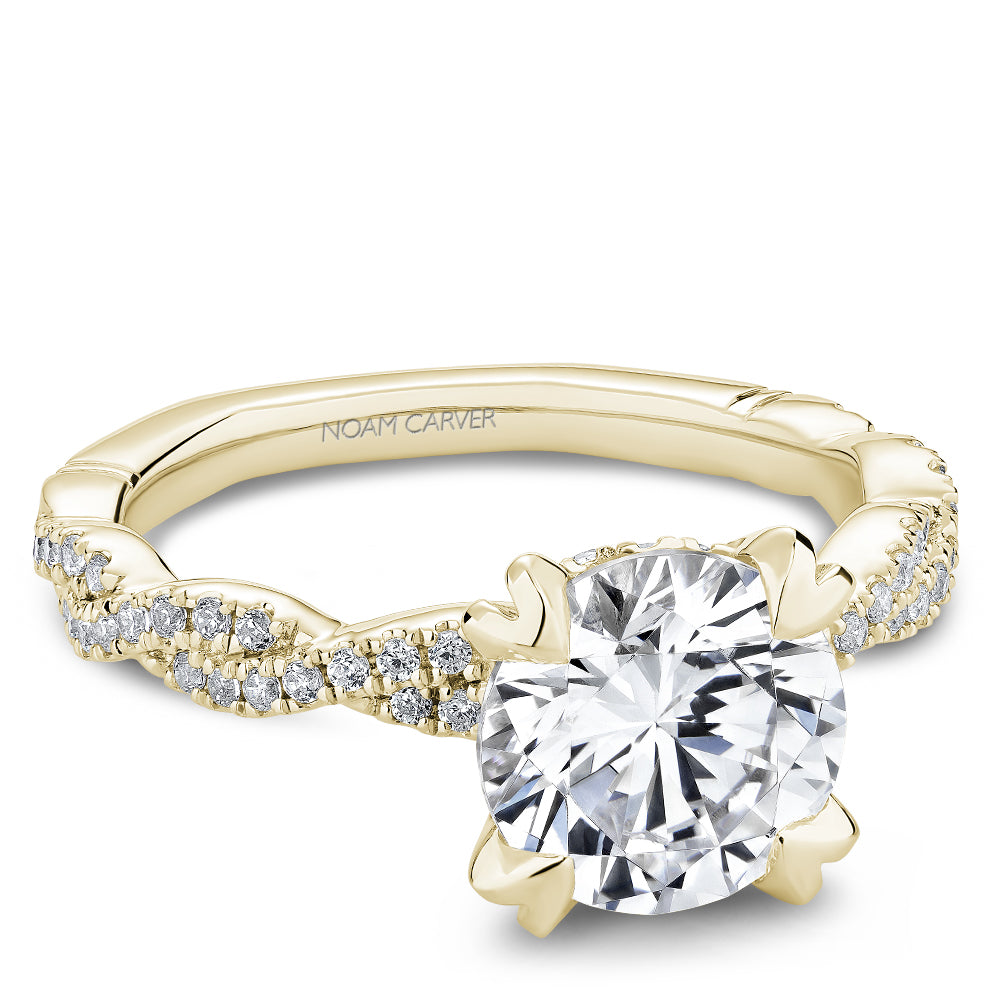 Noam Carver Engagement Ring Yellow 18k Gold With 62 RD TCW 0.3ct