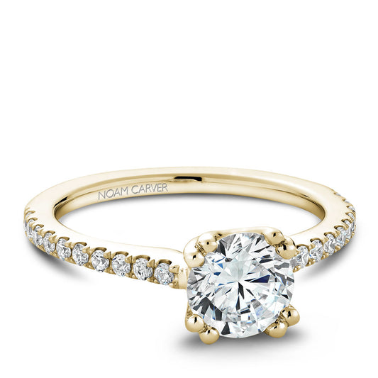 Noam Carver Engagement Ring Yellow 14k Gold With 20 RD TCW 0.24ct
