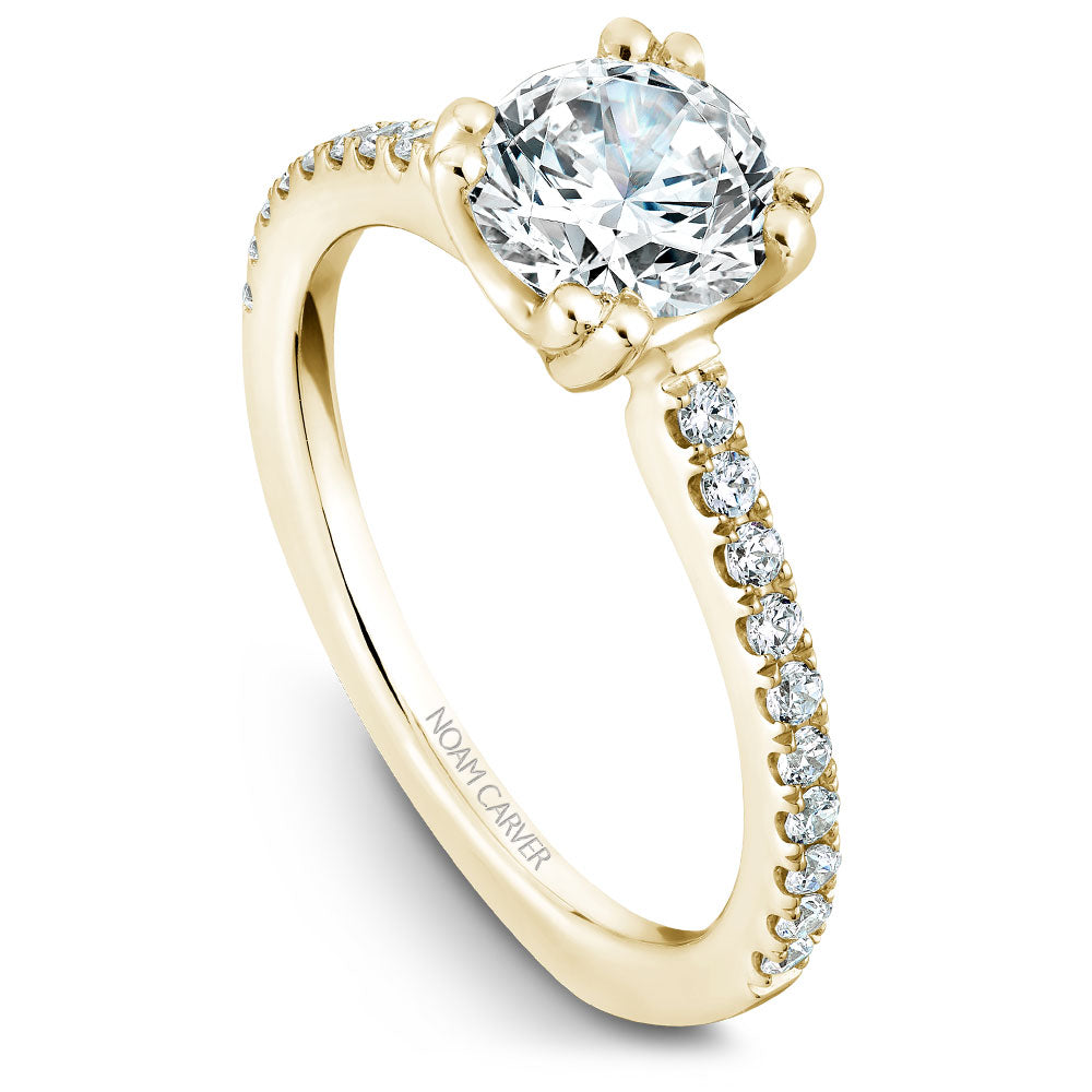Noam Carver Engagement Ring Yellow 18k Gold With 20 RD TCW 0.24ct
