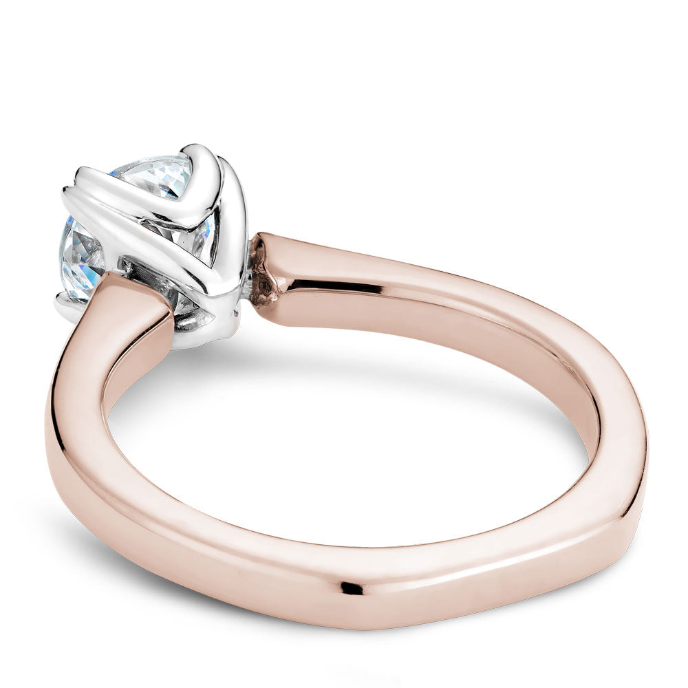 Noam Carver Engagement Ring Rose & White 14k Gold