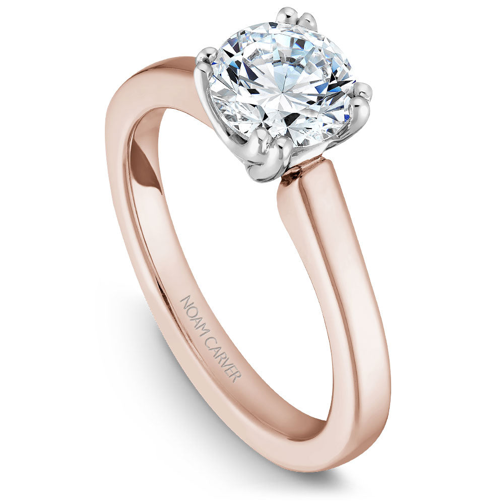 Noam Carver Engagement Ring Rose & White 18k Gold
