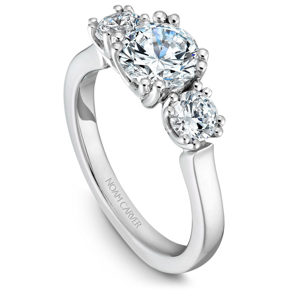 Noam Carver Engagement Ring Platinum With 2 RD TCW 0.66ct