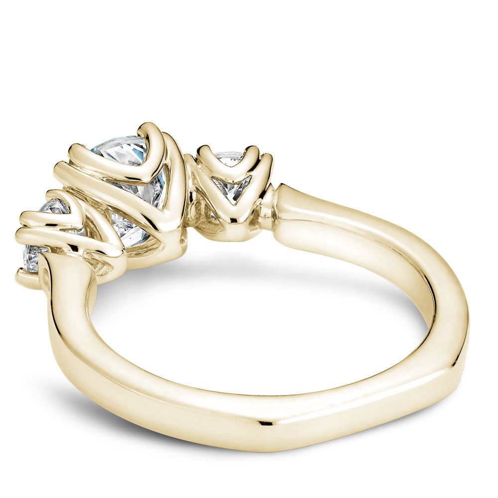 Noam Carver Engagement Ring Yellow 14k Gold With 2 RD TCW 0.66ct