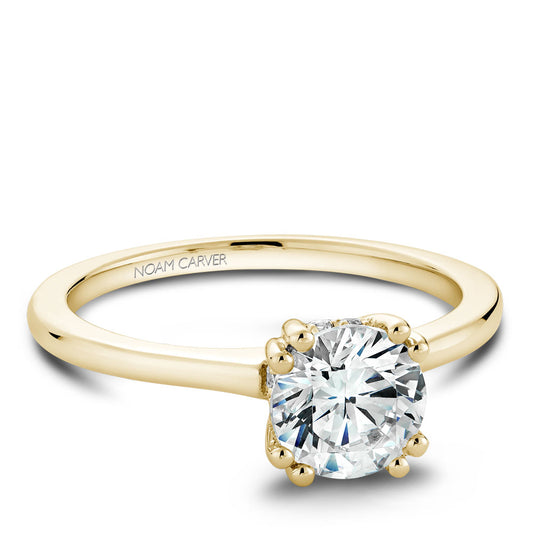 Noam Carver Engagement Ring Yellow 14k Gold With 8 RD TCW 0.06ct