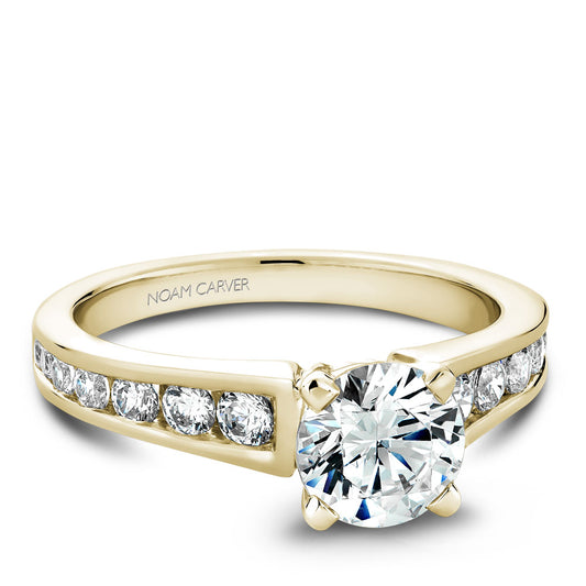 Noam Carver Engagement Ring Yellow 18k Gold With 14 RD TCW 0.5ct