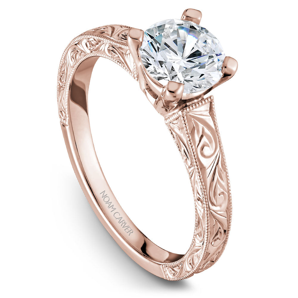 Noam Carver Engagement Ring Rose 14k Gold