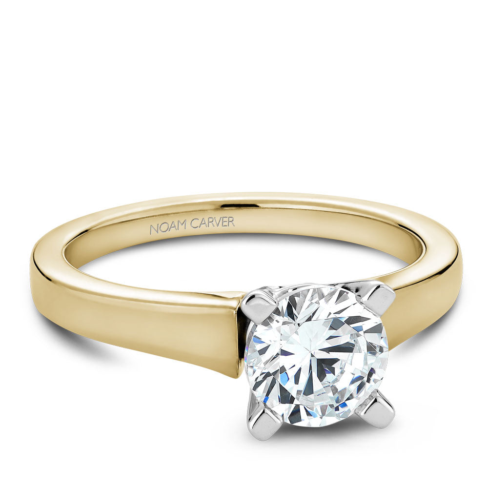 Noam Carver Engagement Ring Yellow & White 18k Gold