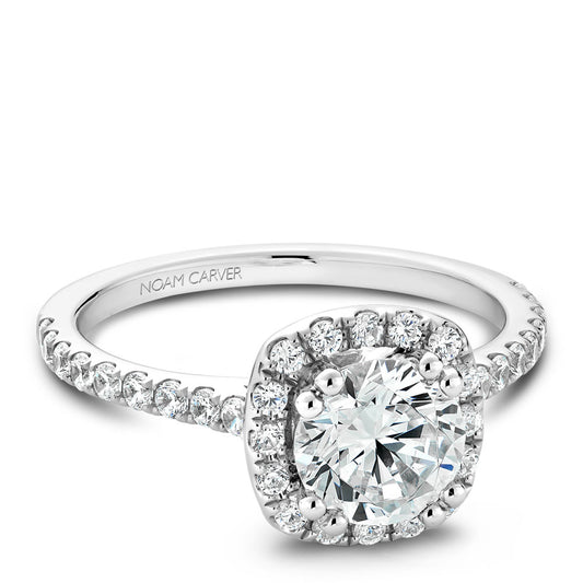 Noam Carver Engagement Ring Platinum With 42 RD TCW 0.43ct