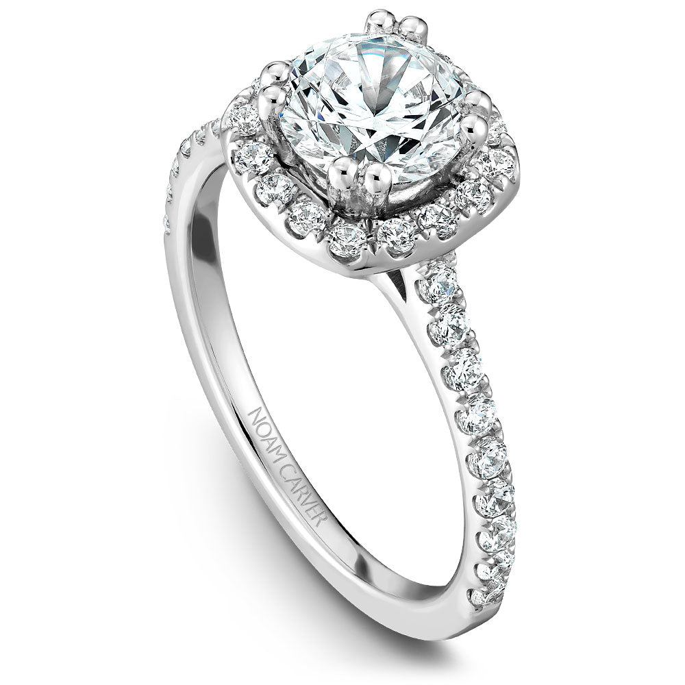 Noam Carver Engagement Ring Platinum With 42 RD TCW 0.43ct