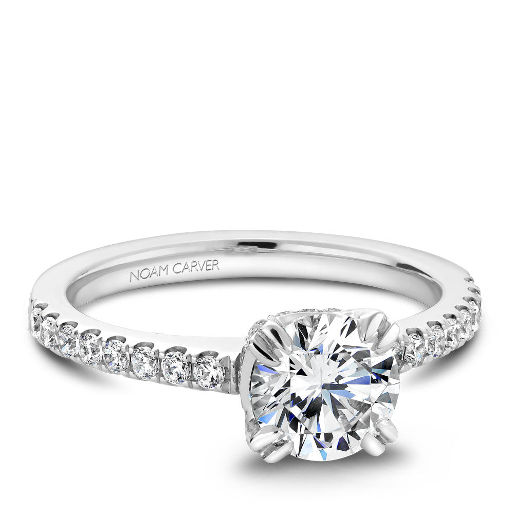 Noam Carver Engagement Ring Platinum With 52 RD TCW 0.33ct