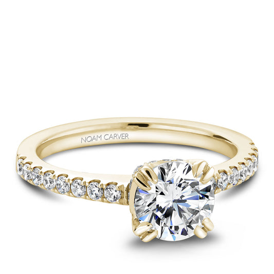 Noam Carver Engagement Ring Yellow 18k Gold With 52 RD TCW 0.33ct