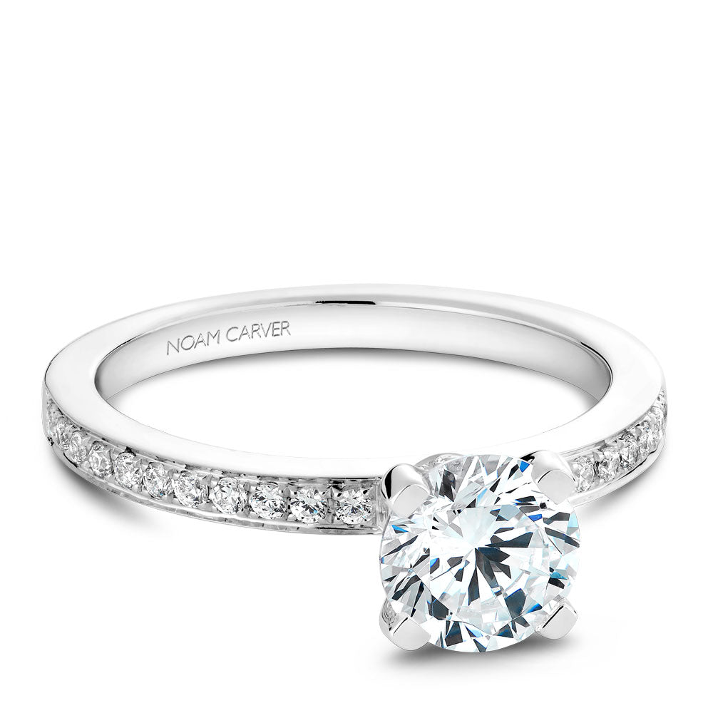 Noam Carver Engagement Ring Platinum With 30 RD TCW 0.22ct