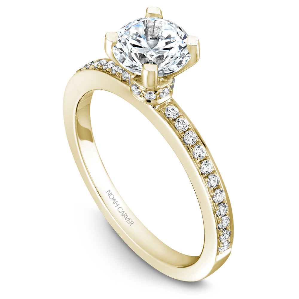 Noam Carver Engagement Ring Yellow 18k Gold With 30 RD TCW 0.22ct