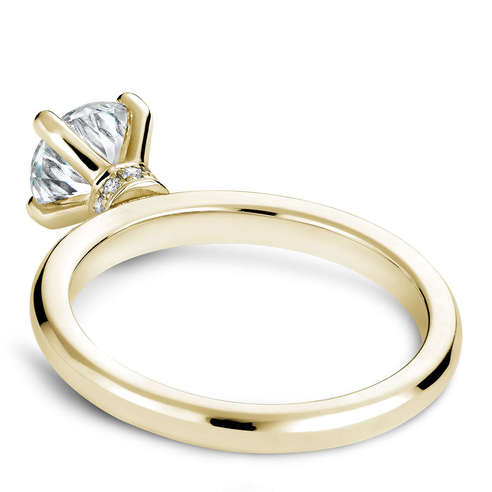 Noam Carver Engagement Ring Yellow 14k Gold With 8 RD TCW 0.04ct