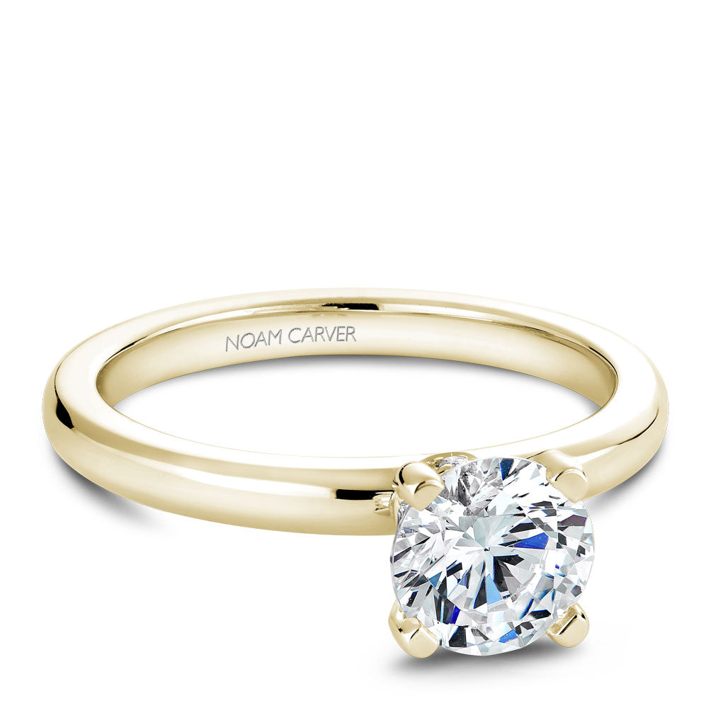 Noam Carver Engagement Ring Yellow 18k Gold With 8 RD TCW 0.04ct