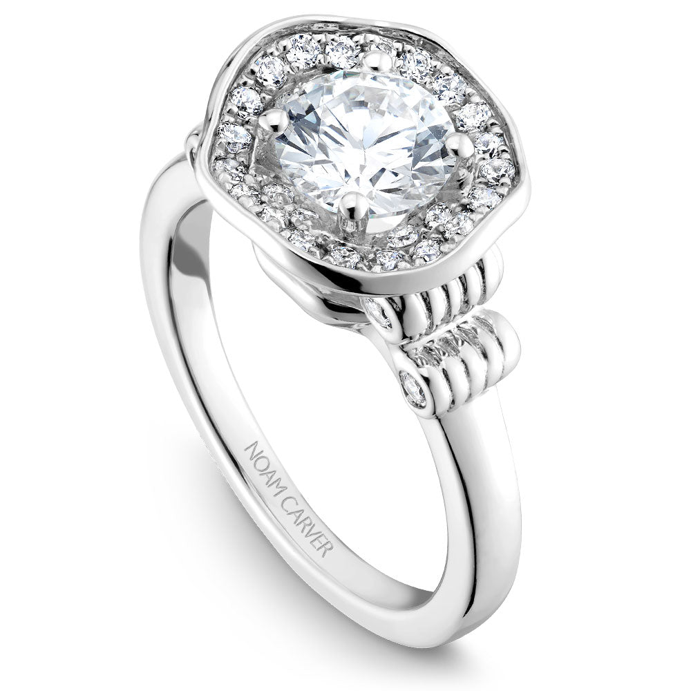 Noam Carver Engagement Ring Platinum With 36 RD TCW 0.34ct