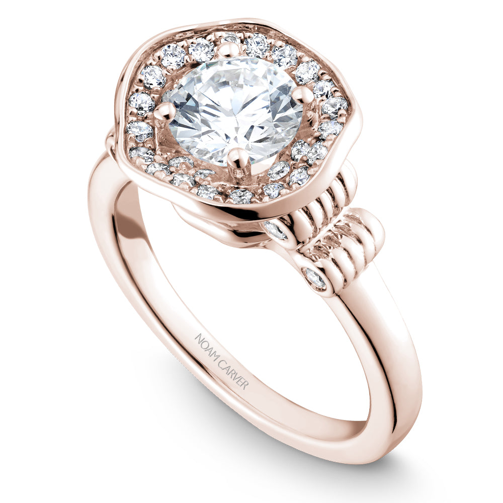 Noam Carver Engagement Ring Rose 18k Gold With 36 RD TCW 0.34ct
