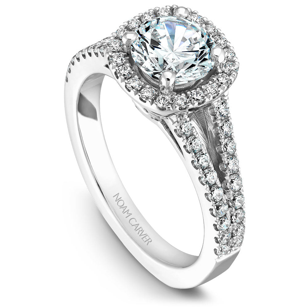 Noam Carver Engagement Ring Platinum With 56 RD TCW 0.42ct
