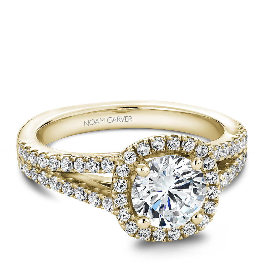 Noam Carver Engagement Ring Yellow 14k Gold With 56 RD TCW 0.42ct