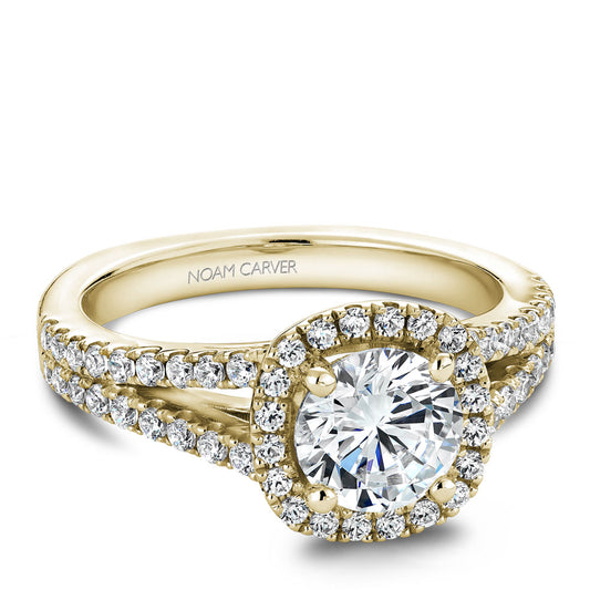 Noam Carver Engagement Ring Yellow 18k Gold With 56 RD TCW 0.42ct