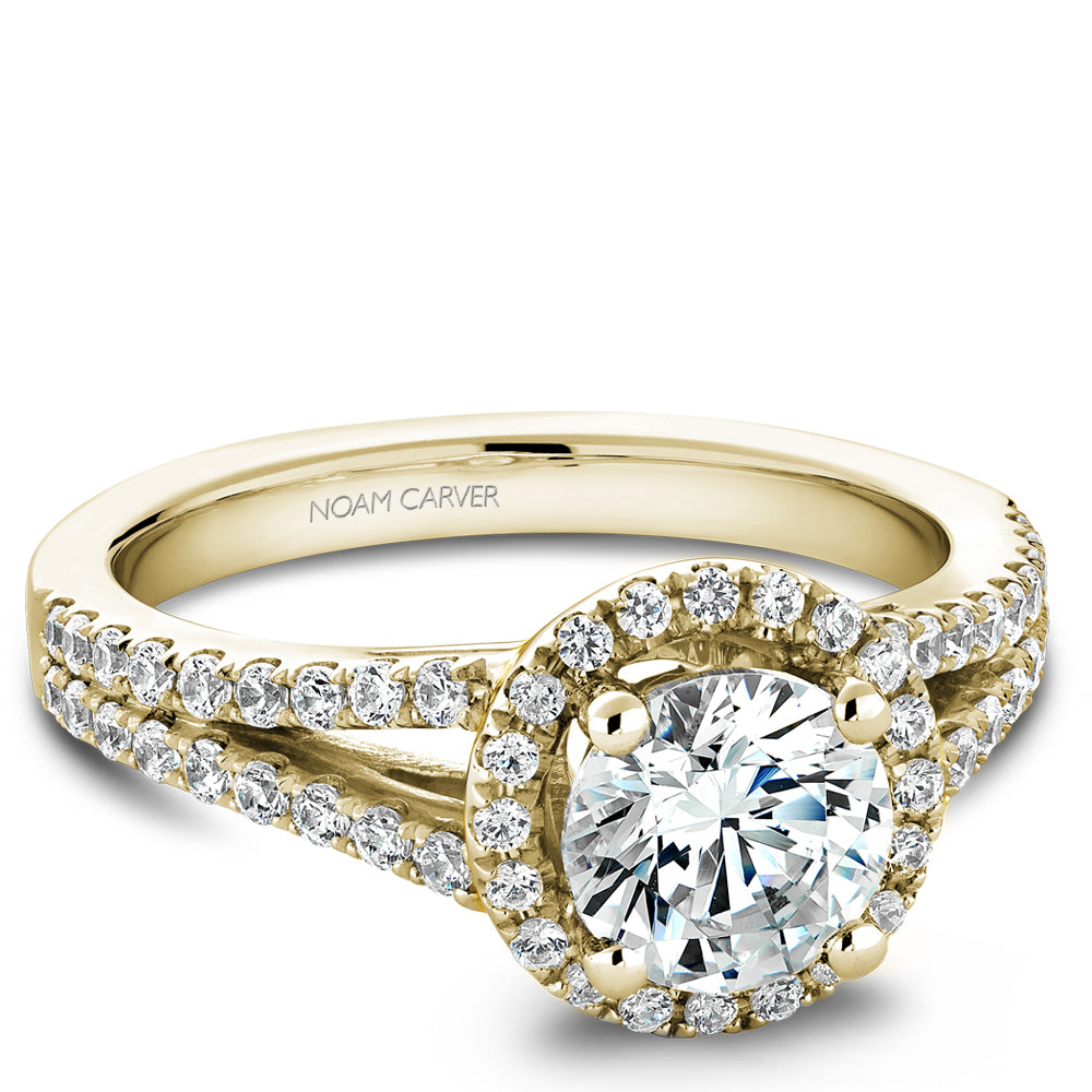 Noam Carver Engagement Ring Yellow 18k Gold With 56 RD TCW 0.38ct