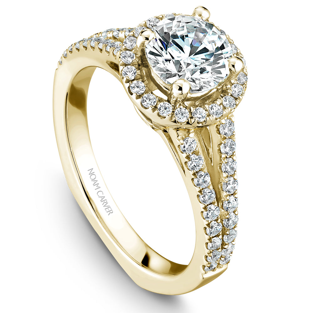 Noam Carver Engagement Ring Yellow 18k Gold With 56 RD TCW 0.38ct