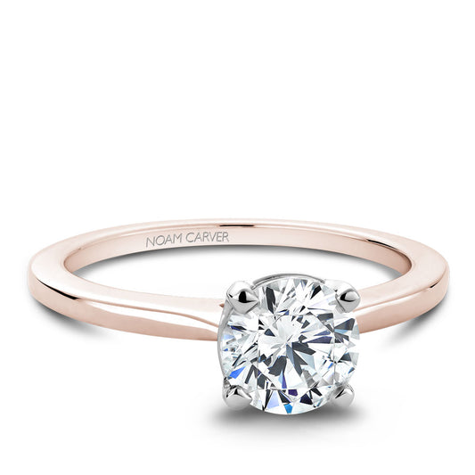 Noam Carver Engagement Ring Rose & White 14k Gold