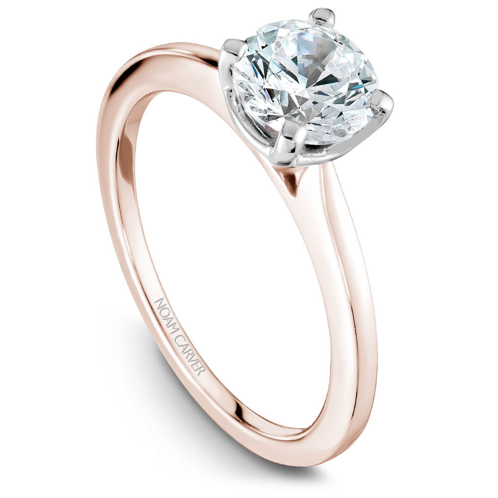 Noam Carver Engagement Ring Rose & White 18k Gold