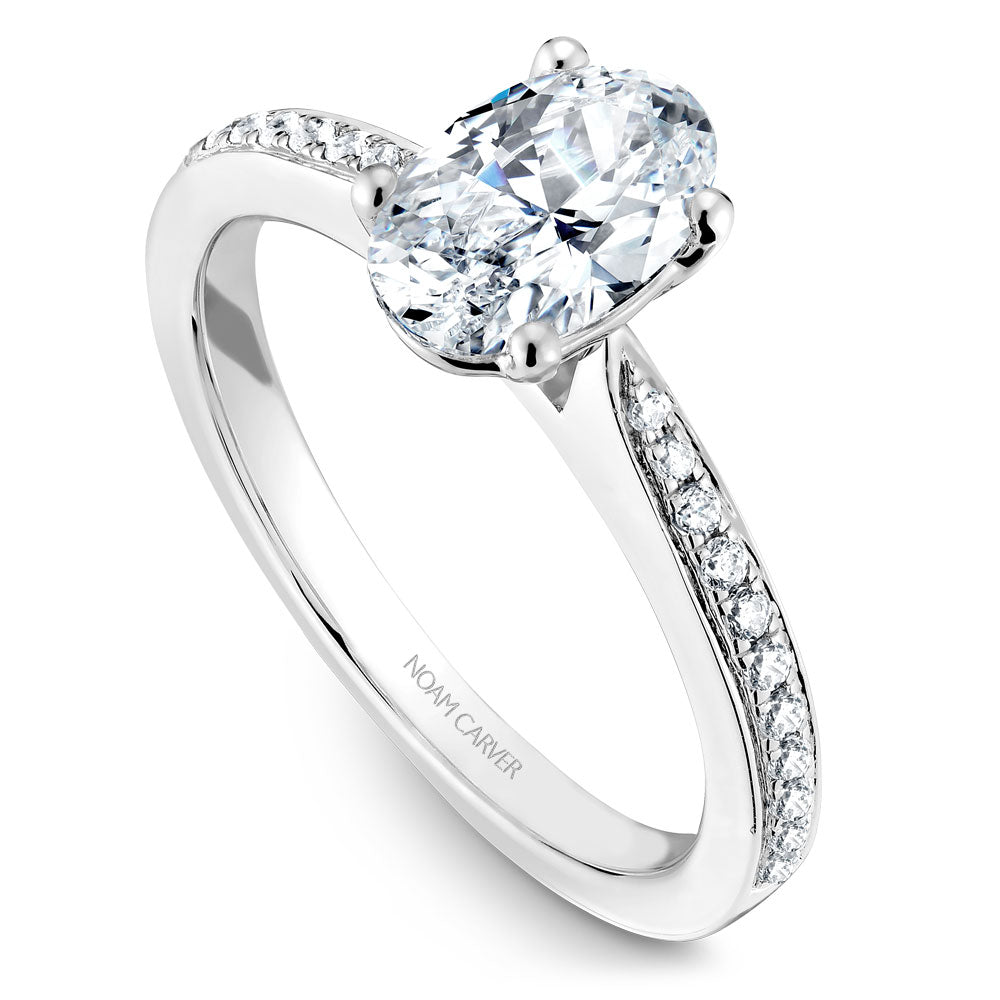 Noam Carver Engagement Ring Platinum With 22 RD TCW 0.16ct