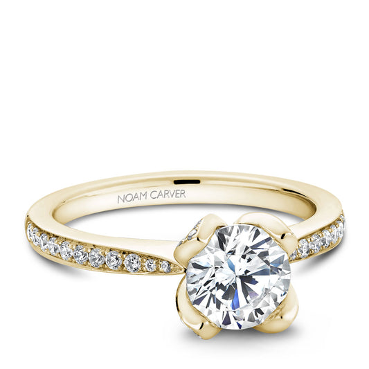 Noam Carver Engagement Ring Yellow 14k Gold With 70 RD TCW 0.31ct