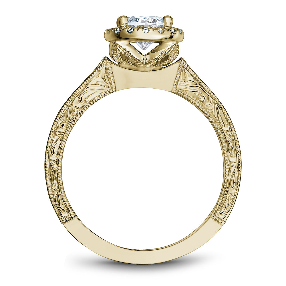 Noam Carver Engagement Ring Yellow 18k Gold With 18 RD TCW 0.14ct