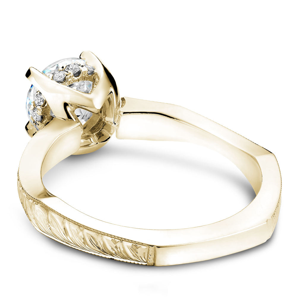 Noam Carver Engagement Ring Yellow 18k Gold With 12 RD TCW 0.08ct