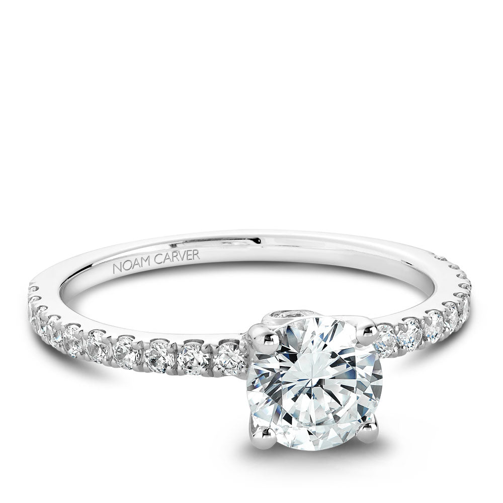 Noam Carver Engagement Ring Platinum With 22 RD TCW 0.31ct