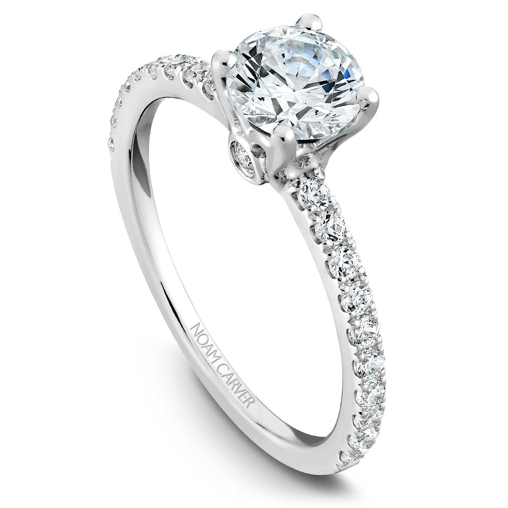Noam Carver Engagement Ring Platinum With 22 RD TCW 0.31ct