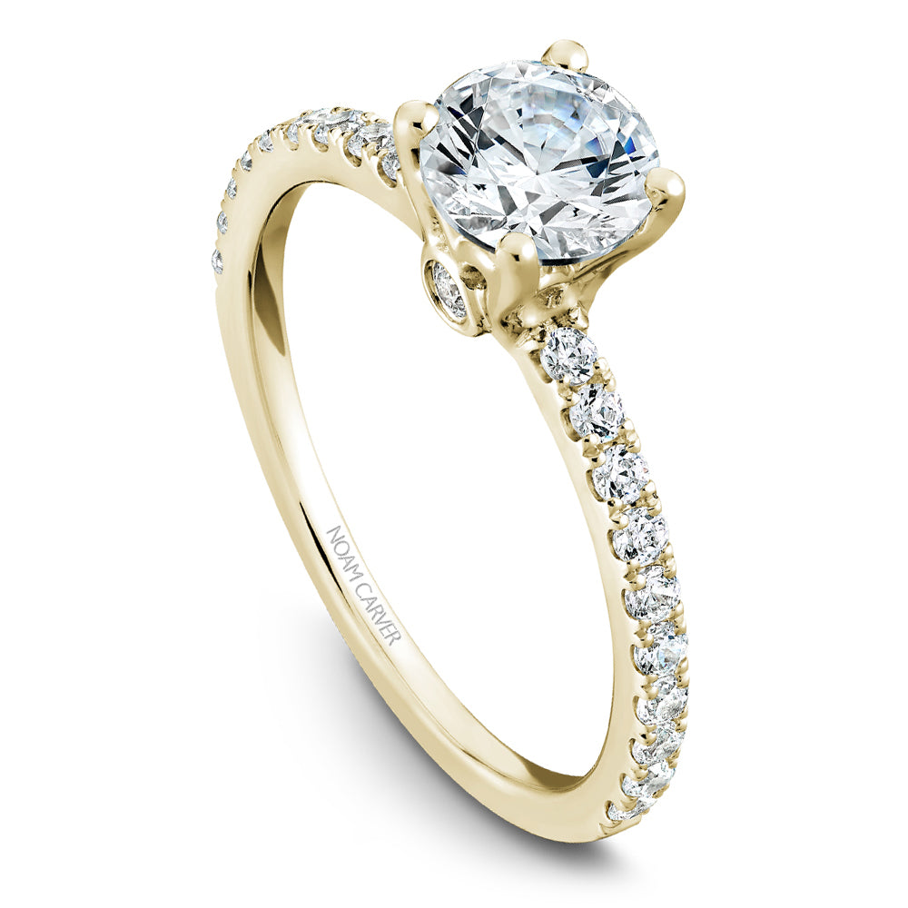 Noam Carver Engagement Ring Yellow 18k Gold With 22 RD TCW 0.31ct