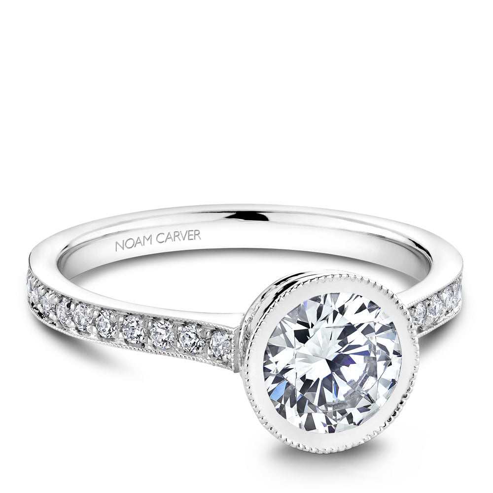 Noam Carver Engagement Ring Platinum With 40 RD TCW 0.31ct