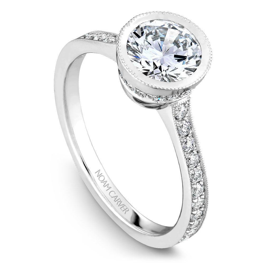Noam Carver Engagement Ring Platinum With 40 RD TCW 0.31ct