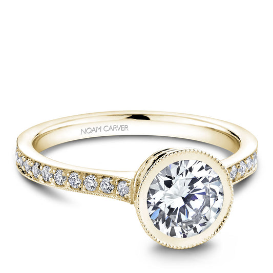 Noam Carver Engagement Ring Yellow 14k Gold With 40 RD TCW 0.31ct