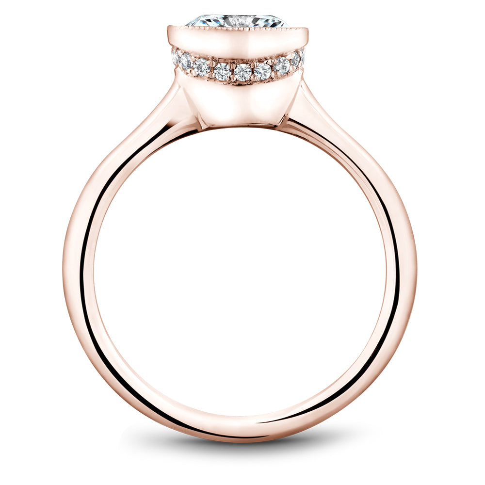 Noam Carver Engagement Ring Rose 14k Gold With 18 RD TCW 0.08ct
