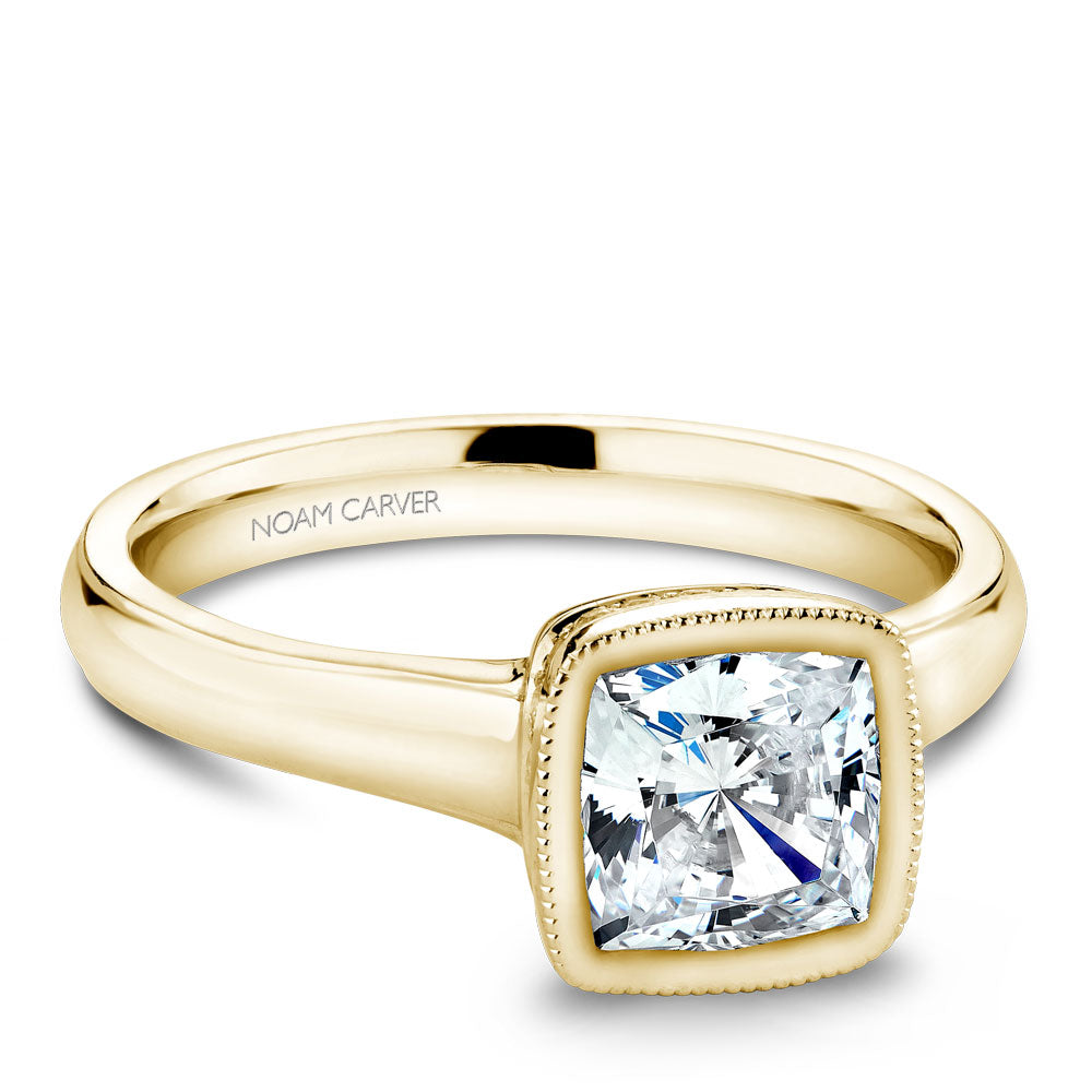 Noam Carver Engagement Ring Yellow 18k Gold With 18 RD TCW 0.08ct